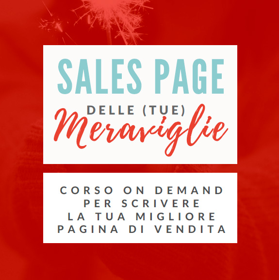 Sales page delle (tue) meraviglie